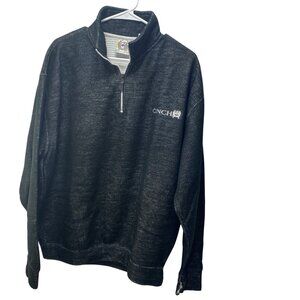 Cinch Mens Black Quarter-Zip Pullover Sweater